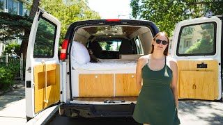 Building a Bed and Storage Drawers in my Chevy Express Van Conversion [upl. by Kcirtapnaes92]