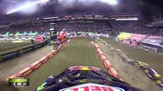 GoPro HD James Stewart Main Event 2014 Monster Energy Supercross from Seattle [upl. by Dulsea]