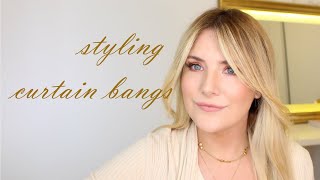 HOW TO STYLE LONG CURTAIN BANGS IN 2020  PRO SECRETS REVEALED StyleSaturdays [upl. by Marcela]