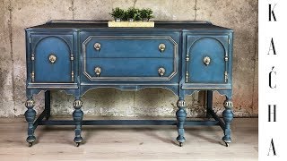 Blue Buffet Makeover with Chalk Paint [upl. by Llet]