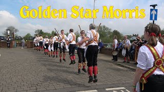 Golden Star Morris dance quotHopping Down in Kentquot at Upton upon Severn Folk Festival 2024 [upl. by Merlina]