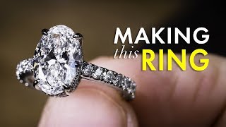 Platinum Diamond Ring  How They Are Made by Hand [upl. by Bryan]