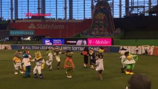 MLB Mascot Dance Off At 2017 MLB All Star Game Festivities [upl. by Steffin770]