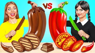 Défi Chocolat vs Réalité Nourriture  Idées Folles À Cuisiner par Choco DO [upl. by Haimarej]