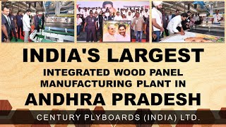 CNBC Awaaz  CenturyPly unveils Indias Largest Integrated Wood Panel Manufacturing Plant [upl. by Midge]