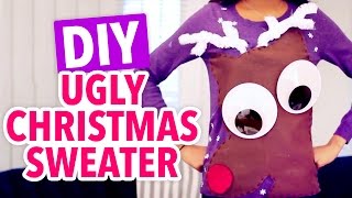 DIY Ugly Christmas Rudolph Sweater  HGTV Handmade [upl. by Atinna]