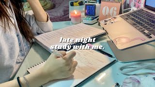 late night study session  pencil asmr pageflipping no music study with me [upl. by Jr]