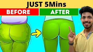 JUST 5 Mins Exercise to LOSE BUTT FAT [upl. by Gylys]