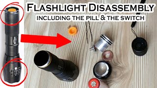 LED Flashlight Disassembly including the Pill amp Tailcap Switch  Atomic BeamOutlightGearLight [upl. by Urbain170]