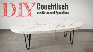 Wie man einen Couchtisch aus Beton und Epoxidharz baut DIY [upl. by Rehctaht]