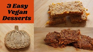 3 Vegan Desserts  Quick amp Easy  No SugarVegan cakes [upl. by Rose828]