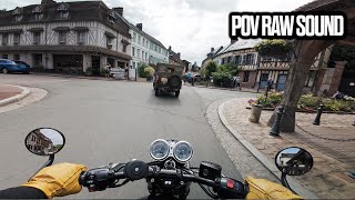 Chaising serenity lyonslaforêt 🇫🇷  TRIUMPH BONNEVILLE T100 BLACK  PURE EXHAUST SOUND  4K [upl. by Aseeral]