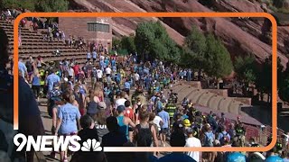 911 memorial stair climb at Red Rocks honors fallen firefighters [upl. by Sair260]