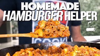 CHEESY RICH INSANELY DELICIOUSMY HOMEMADE VERSION OF HAMBURGER HELPER  SAM THE COOKING GUY [upl. by Eiuqnom]