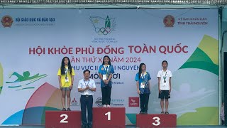 Phần 1  Môn bơi  HKPĐ toàn quốc lần thứ X năm 2024  Phương Linh  HCB 50m ngửa nữ 1213 [upl. by Alvis697]