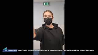 Exercice proprioception cervicale et de coordination œil tête niveau 4 plan horizontal [upl. by Symon303]