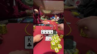 QUADS in a Massive Pot shorts poker [upl. by Oemor683]