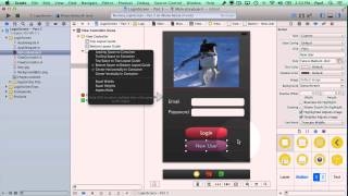 Xcode 5 Login ViewController Screen with Auto Layout and Layout Constraints  Part 35 [upl. by Ainekahs17]