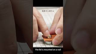 Manual leather goods mushroom nail installation tutorial [upl. by Akcire]