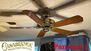 50quot Casablanca Panama 5 Ceiling Fan Bright Brass Slumber 3 2024 Remake [upl. by Acinnej]