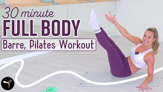 30 MINUTE BARRE PILATES FULL BODY WORKOUT  Small Weights [upl. by Eladal]