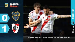 BOCA 0  1 RIVER I Resumen del partido  TorneoBetano 2024 [upl. by Atikir]