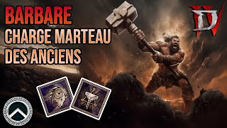 BARBARE  CHARGE amp MARTEAU DES ANCIENS ★ BUILD DIABLO 4 [upl. by Esilahs]