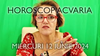 MIERCURI 12 IUNIE 2024 ☀♊ HOROSCOPUL ZILEI cu astrolog Acvaria 🌈 [upl. by Ursas]