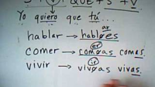 Present Subjunctive in Spanish Forms [upl. by Ohs695]