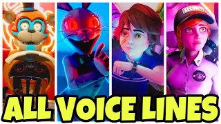 Glamrock Freddy All Voice Lines Part 1 FNAF Security Breach [upl. by Airun]