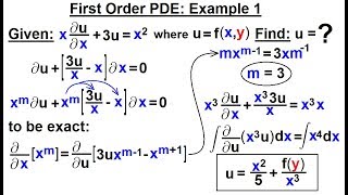 Math Partial Differential Eqn  Ch1 Introduction 19 of 42 First Order PDE Example 1 [upl. by Sinnel731]