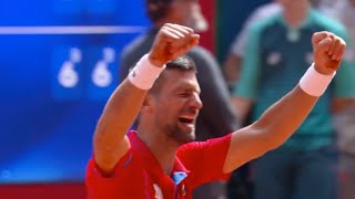 Novak Djokovic vs Carlos Alcaraz Final Full Highlights  Mens Singles Tennis Olympic Paris 2024 [upl. by Delcine]