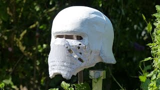 making Star Wars Kylo Ren Helmet Part 1 Bearbeitung Pepakura 66target [upl. by Ycul]