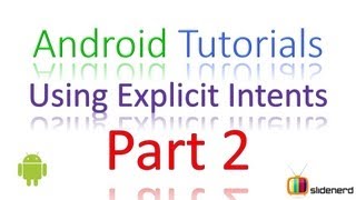 24 Android Intent Basic Example Explicit Intents Part 2 [upl. by Norat]