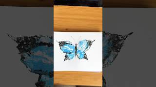 Stunning Butterfly Art Made From Leaves art drawing Painting shorts trending color subscribe [upl. by Clemmy]