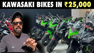 KAWASAKI SUPERBIKES starting just ₹25000  Z900  NINJA  VERSYS  USED SUPERBIKES for SALE [upl. by Aileme668]