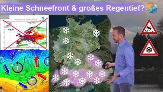 Wintereinbruch light am Freitag mit Schnee amp Glätte Großes Regentief in der neuen Woche März nass [upl. by Annah]