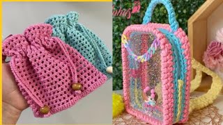 BolsosCarteras y mochilas tejidas a crochet [upl. by Anneuq]