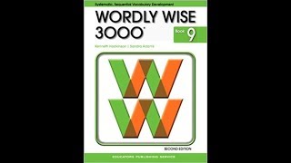 wordly wise 9 lesson 4 vocabulary discussion [upl. by Eliseo]