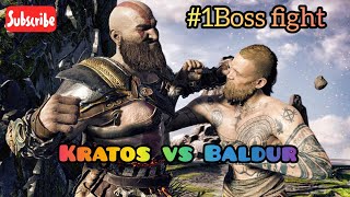 GOD OF WAR KRATOS vs BALDUR BOSS First Fight Gameplay walkthrough 4k HDR [upl. by Halik]