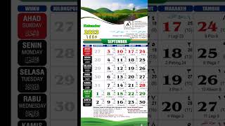 Kalender Bulan September 2023 Kalender Tahun 2023 [upl. by Iloj338]