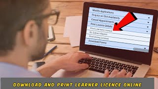 How to print Learning licence online print learners licence [upl. by Ydnyc]