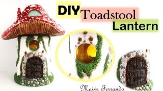 Polymer Clay Fairy Toadstool House Using a Glass Jar  Maive Ferrando [upl. by Alcus]