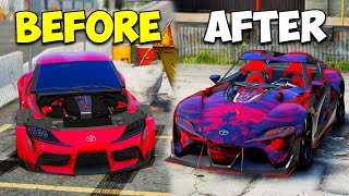 Restoring TOYOTA SUPRA and Transforming into ANIMATED SUPERCAR sa GTA 5 [upl. by Riane109]