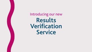 Introducing the new Results Verification Service [upl. by Narual]