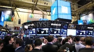 Twitter IPOs Amidst the Chaos of the NYSE Floor [upl. by Ime]