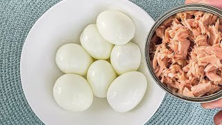 Nur Eier und Thunfisch Ich mache dieses Rezept in 2 Minuten [upl. by Auohc]