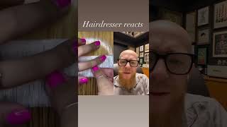 Making extensions from your hairloss  Hairdresser reacts shorts [upl. by Gaskins35]