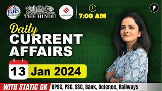 13 January Current Affairs 2024  Daily Current Affairs  Current Affairs Today [upl. by Cirdnek180]