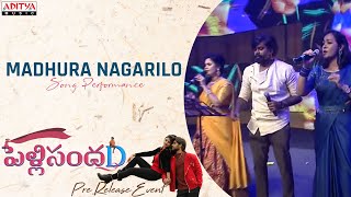 Madhura Nagarilo Song Performance  PelliSandaD PreRelease Event  Roshann SreeLeela [upl. by Jung242]